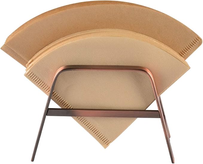 CAFEMASY Retro Copper Coffee Filter Paper Holder Rack Stand - Image 5