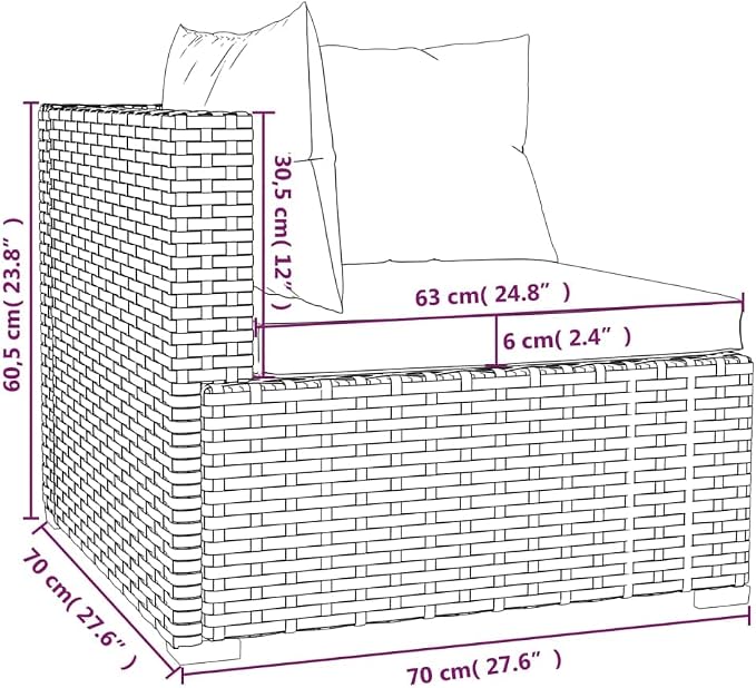 9 Piece Patio Lounge Set, Sectional Outdoor Sofa Modular Conversational - Image 6
