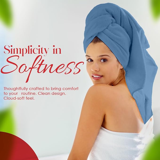 RIVERSIDE 100% Ring-Spun Cotton Bath Towels Set of 4 22 x 44 - Image 3