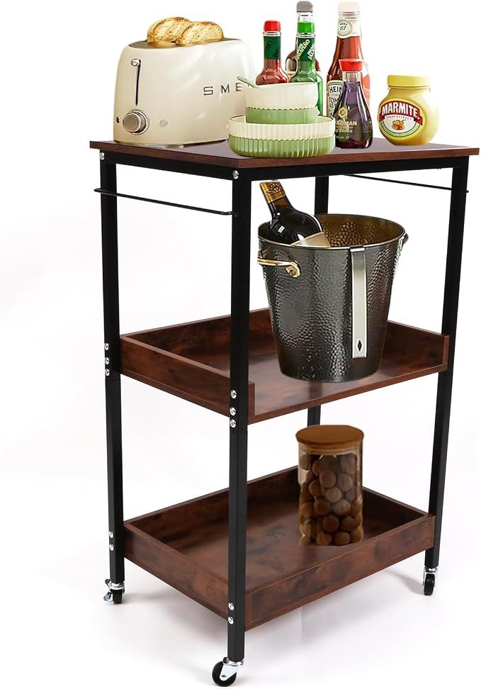 3-Tier Rolling Utility Cart - Image 8