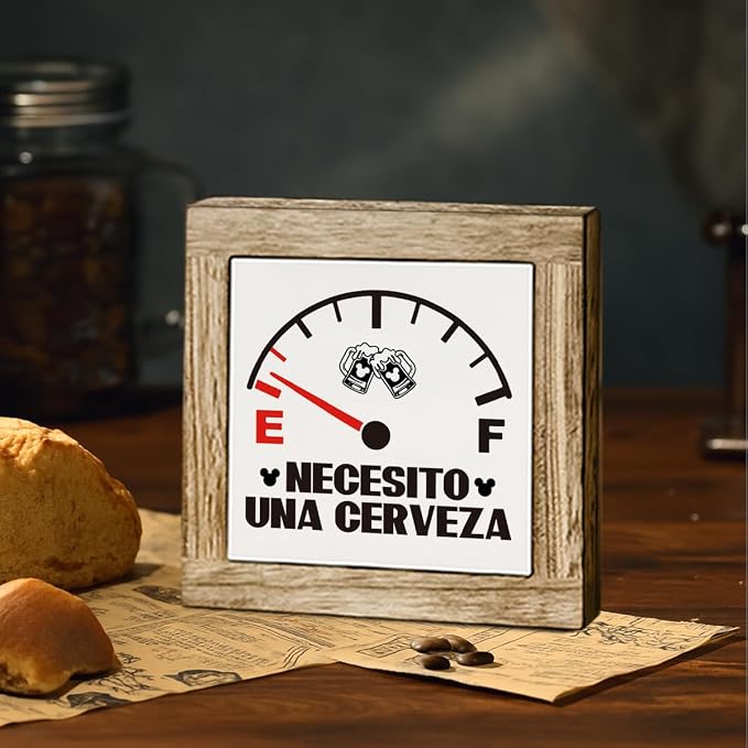 I Need Beer Wooden Decor Sign, Necesito Una Cerveza Signs, Farmhouse Bar Table - Image 4