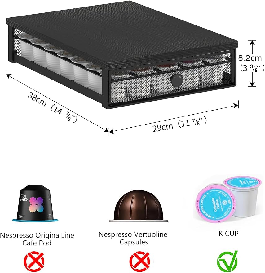 Sedegn Coffee Pod Holder Counter Coffee Vertuo Capsules Storage Organizer - Image 2