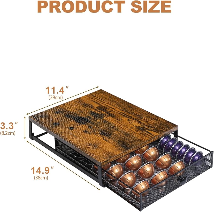 Sedegn Coffee Pod Holder Drawer Organizer Vertuo Capsules Storage Organizer - Image 3