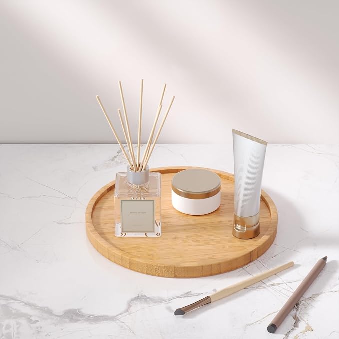 VERTORGAN Bamboo Serving Tray, 8.7 Inch Decorative Trays Platter - Image 3