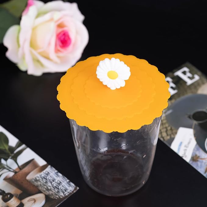 8PCS Silicone Cup Covers, Colorful Anti-Dust Mug Covers, Cute Silicone Lids - Image 5