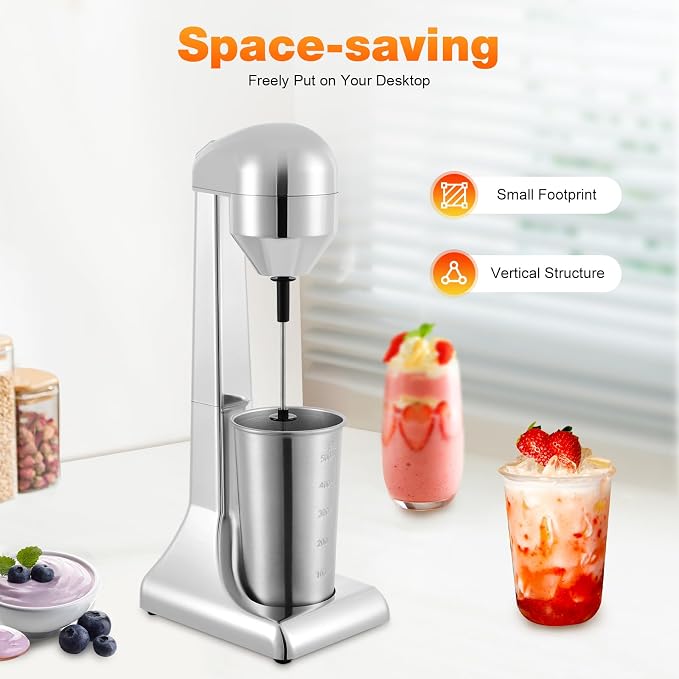 Commercial Electric Milkshake Maker, Stainless Steel Milk Shakes Machine - Image 5