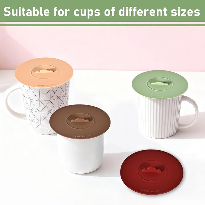 Silicone Cup Covers， Multicolored Silicone Lids - Image 5