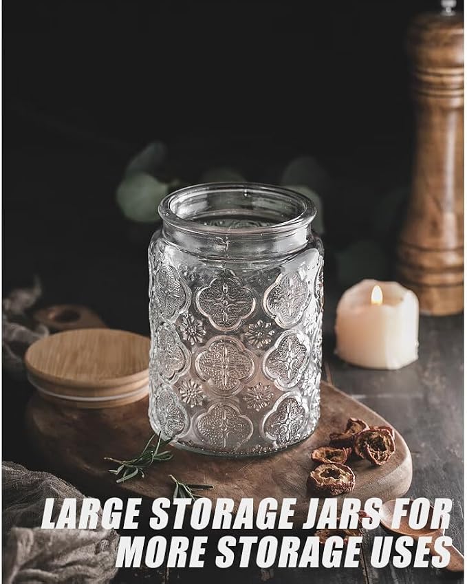 Glass Jar With Lid, 24oz Food Storage Containers Clear Mason Jars, 2 Pack | - Image 6