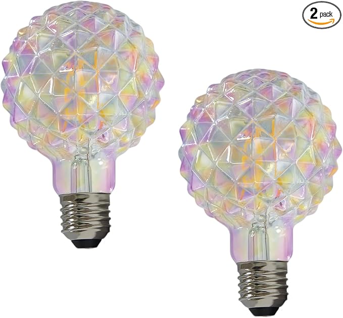 2 Pack Vintage LED Edison Bulb G30 G95 6W Equivalent 60watt, CRI 90+ Dimmable by FANNIS-LETTHEREBELIGHT