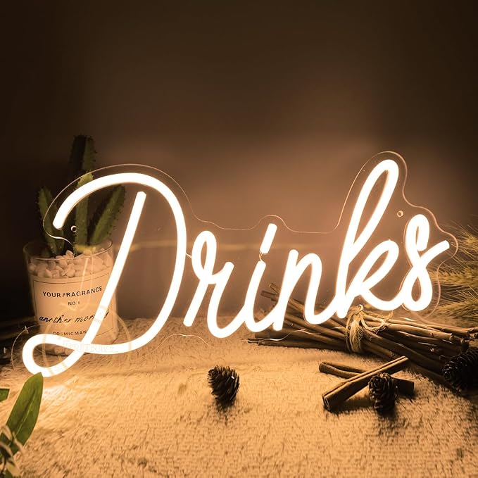 Britrio Warm White Drinks Neon Sign - Image 4
