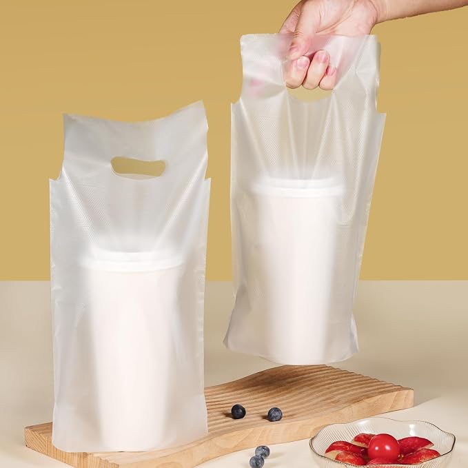 Elyfree Drink Carrier for Delivery, Plastic Bags for Drinks, Portable Take Out by Elyfree-Qualityisourlife