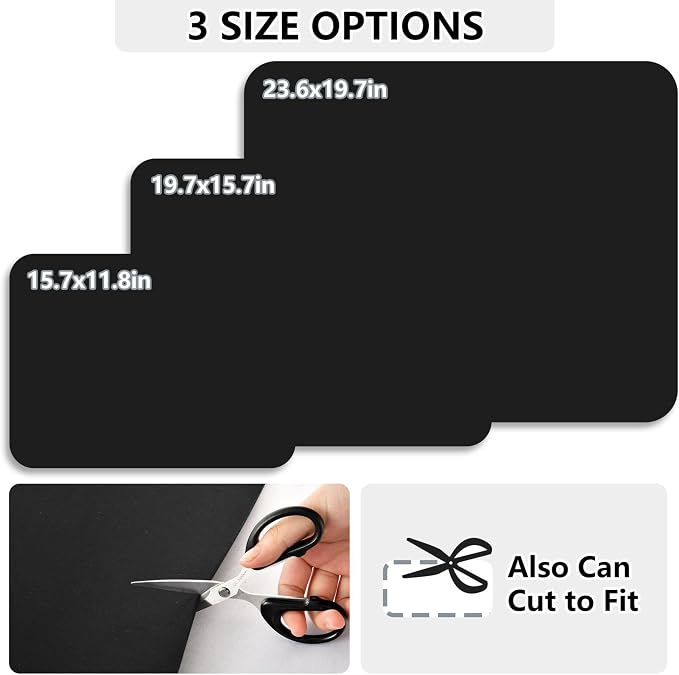 Black Dish Drying Mat for Kitchen Counter No-slip Rubber Bottom Dish Drying - Image 2