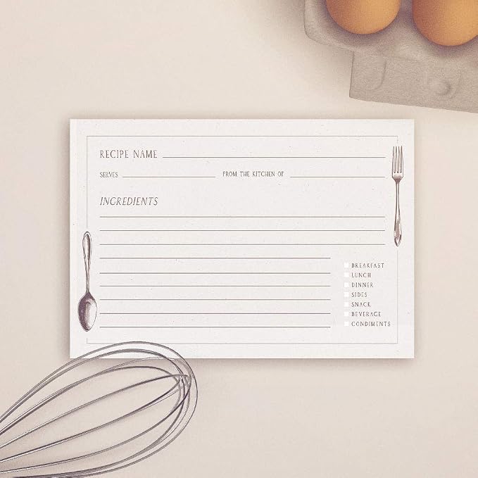 Vintage Kitchen Recipe Cards, 48 Double Sided Cards, 4x6 Inches - Image 4