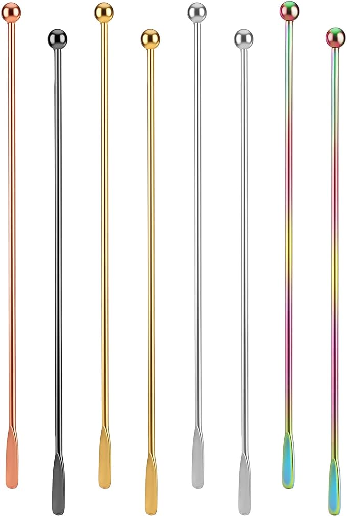 8 Pcs 7" Swizzle Sticks Cocktails Stirs Reusable Coffee Stirrers Drink Stirrers by Unknown