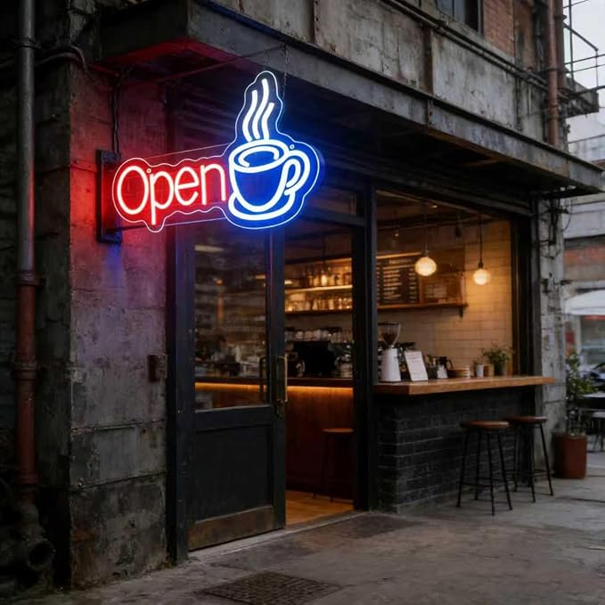 Coffee Open Neon Sign, Coffee Led Neon Light Signs - Image 6