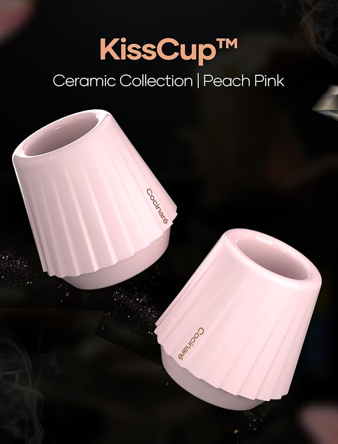 Cocinare KissCup Ceramic Espresso Cup – 2.2oz Demitasse Cup - Image 2