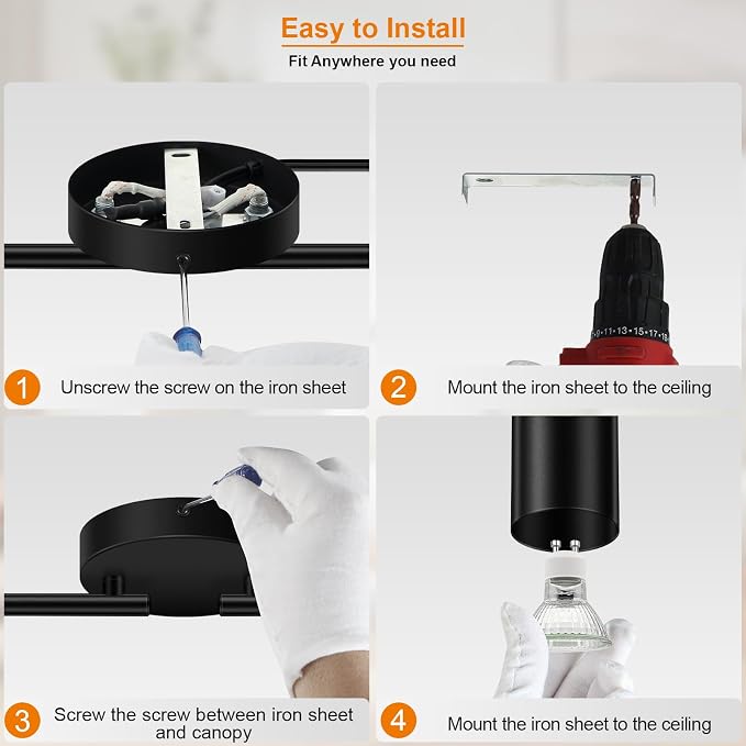 Plug in Track Lighting LED, Track Lighting Fixtures Ceiling, Plug in Wall Light - Image 9