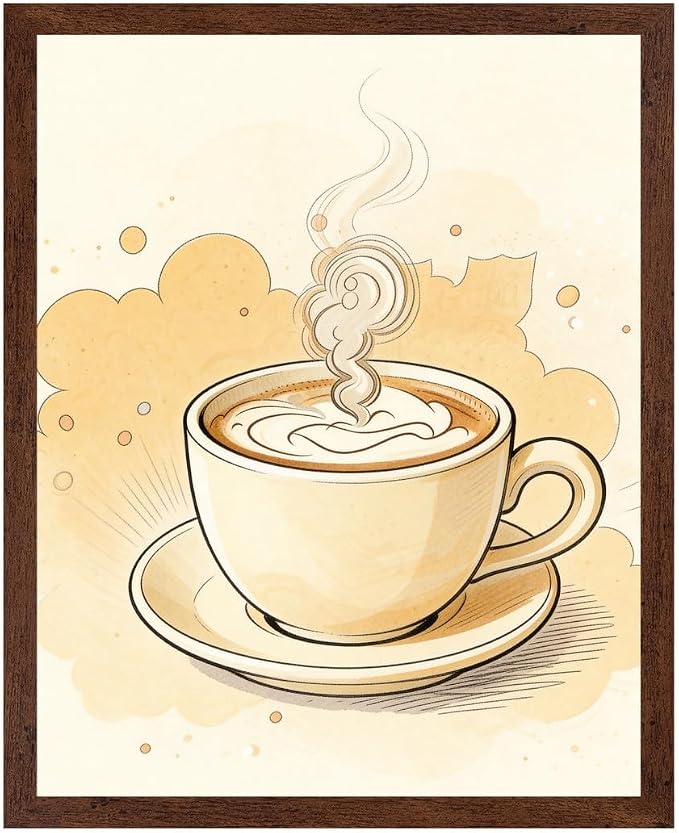 Lawrence Williams Designs Coffee Cup Steam Poster by LawrenceWilliamsDesigns