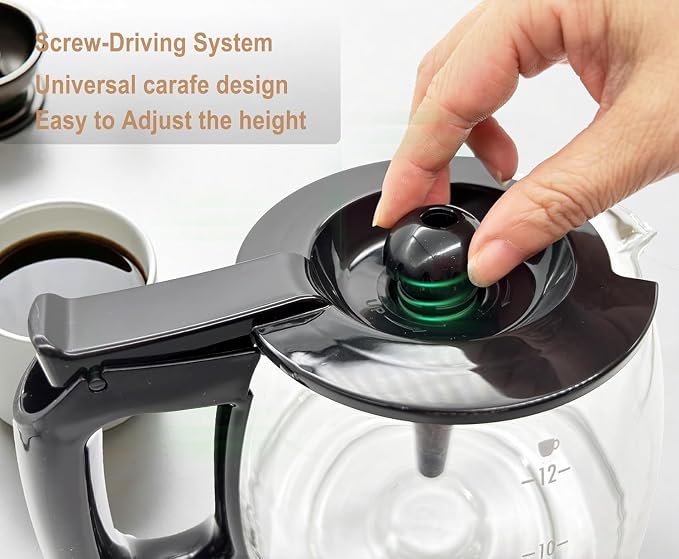 Universal 12-Cup Glass Replacement Coffee Carafe, Compatible - Image 2