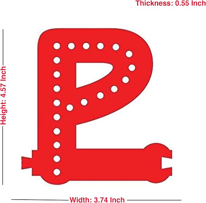 M&T Displays LED Marquee Letter Lights Modular Red Light Up Alphabet Initial P - Image 5