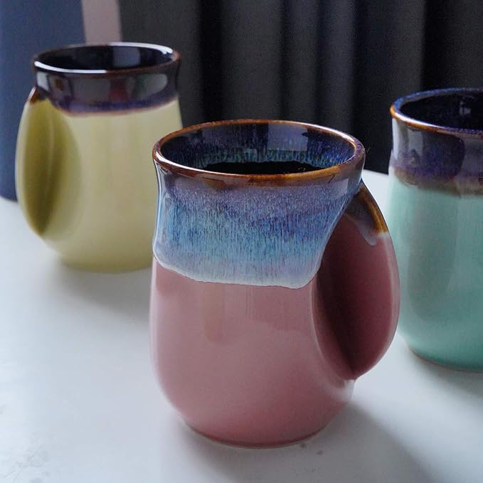 Selamica Ceramic 18oz Novelty Right-handed Handwarmer Mug, Coffee Mug - Image 4