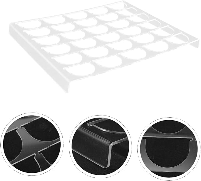 TEHAUX 30 Grid Capsule Organizer Rack Espresso Capsule Holder Kitchen Shop - Image 6