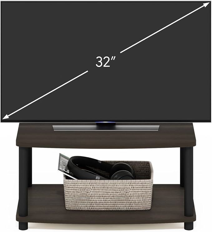 Furinno TURN-N-TUBE TV Riser Stand, 2-Tier Small Elevated No Tools TV Stand - Image 6
