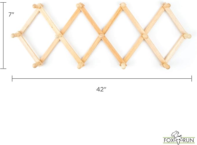 Fox Run Expanding Beechwood Coffee Mug Wall Rack - Image 4