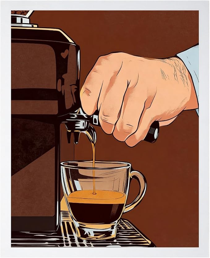 Lawrence Williams Designs Espresso Coffee Machine Poster by LawrenceWilliamsDesigns