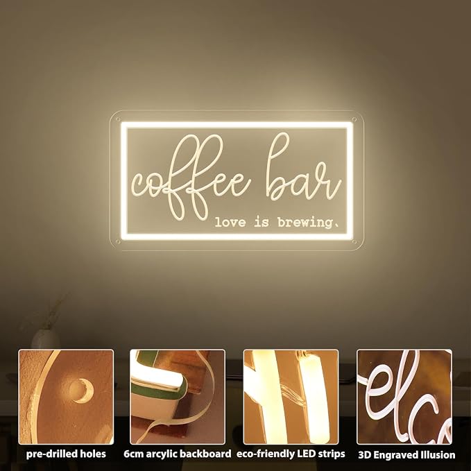 Coffee Neon Sign LED, USB Powered - Image 3