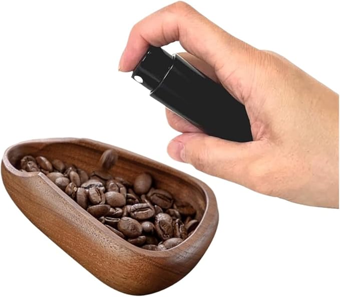 Coffee Bean Multifunctional Wooden Dosing Cup And Light Spray Bottle Barista Set - Image 2