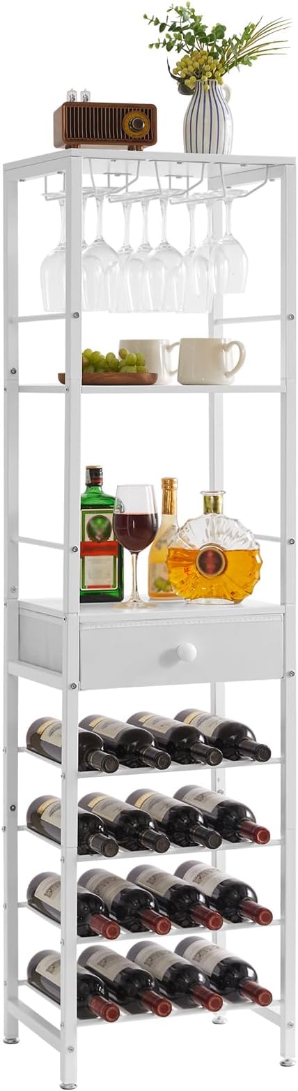 IBUYKE Wine Rack Freestanding Floor, Bar Cabinet by IBUYKE