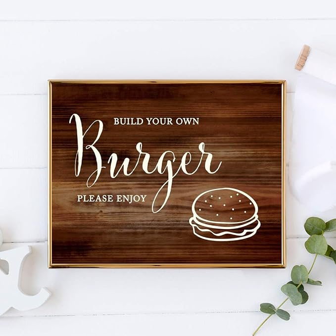 Andaz Press Wedding Party Signs, Rustic Wood Print, 8.5x11-inch, Build Your Own - Image 2