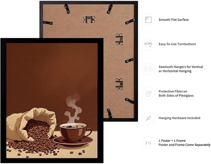 Lawrence Williams Designs Coffee Beans and Cup Poster - Image 3
