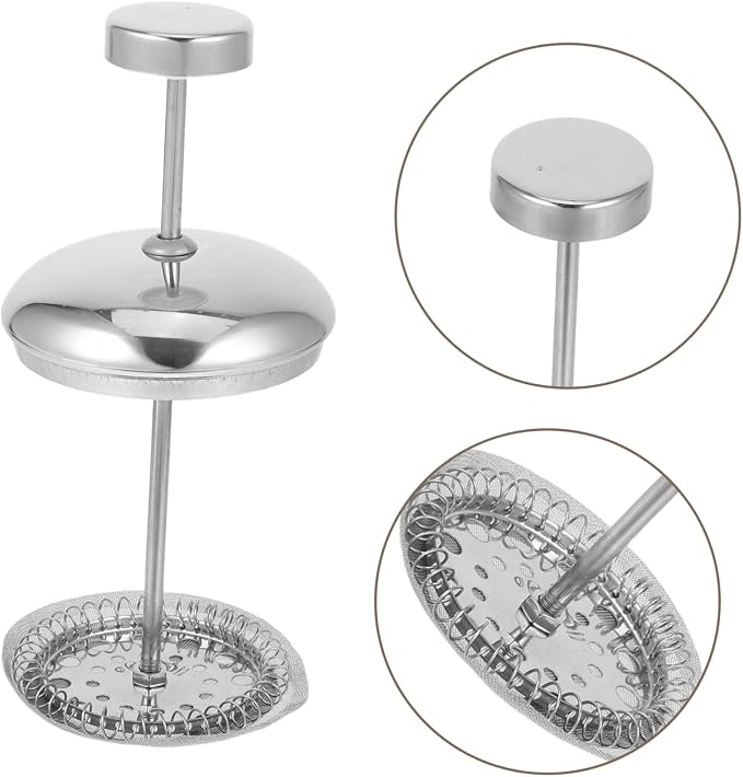 PRETYZOOM Coffee Press Replacement Filter Kit Lid Fine Mesh Plunger Strainer - Image 8