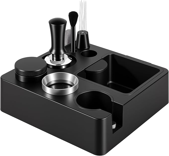 Reoszeank 54mm Espresso Accessories Kit, Espresso Knock Box and Tamping Station by Reoszeank
