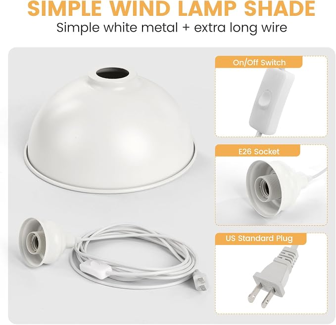 Plug in Pendant Light, 15FT Hanging Lights, On/Off Switch, Industrial Pendant - Image 6