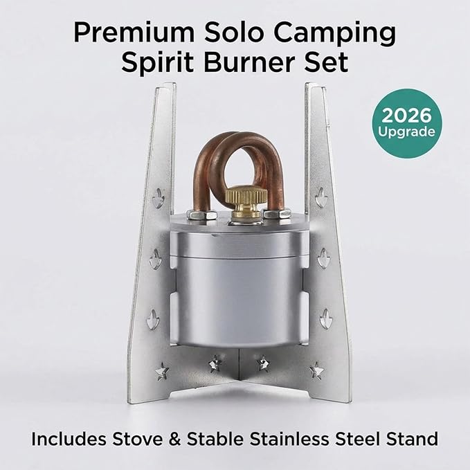 High-Power Mini Alcohol Stove Spirit Burner, Portable Aluminum Camping - Image 2