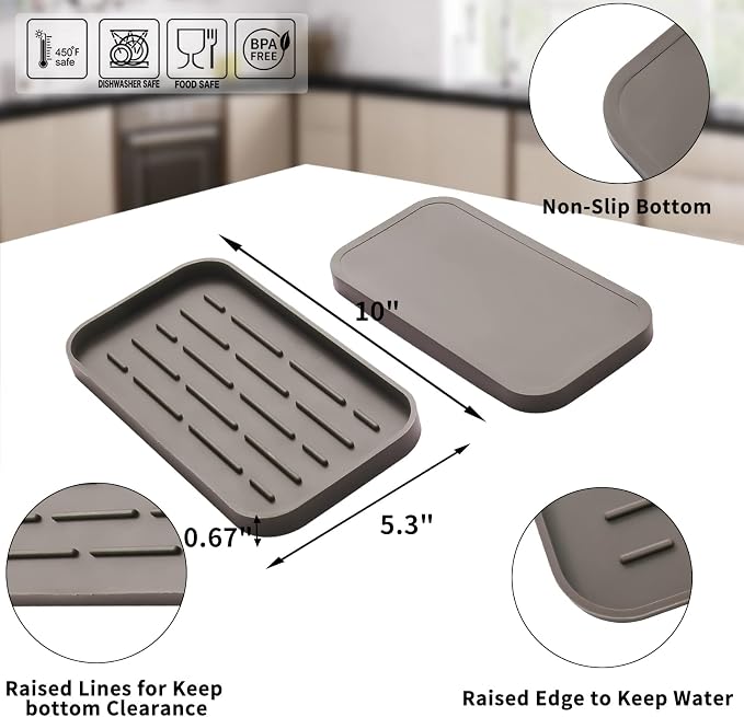 MicoYang Silicone Kitchen Sink Organizer Tray - Image 2