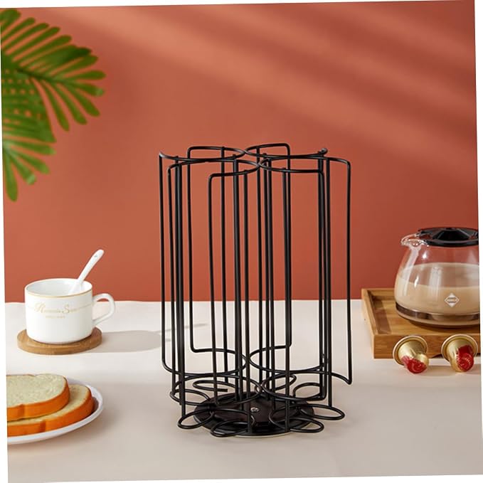 SHOWERORO 1pc Rotating Coffee Capsule Holder Large Capacity Storage Rack - Image 5
