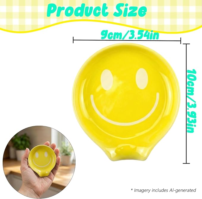 Coffee Spoon Rest, Small Cute Ceramic Spoon Holder - Image 3