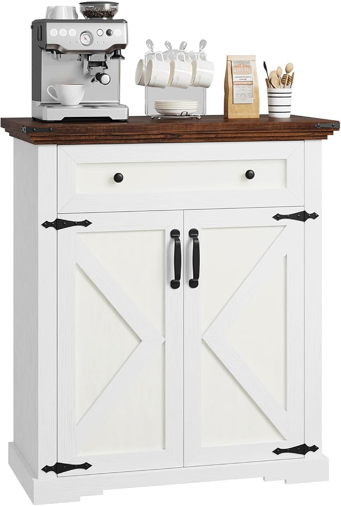 Farmhouse Sideboard Buffet Cabinet by HOTLUU