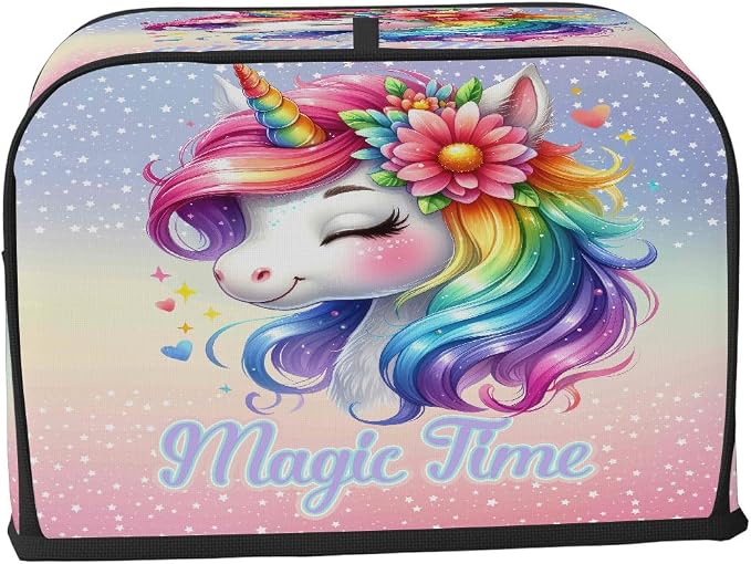 Unicorn Rainbow Animal Toaster Cover 4 Slice Wide Slot Washable Appliance - Image 2