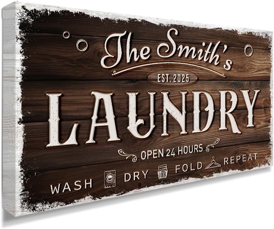 IPIC - Personalized Laundry Room Sign, Custom Canvas Wall Art by IPIC
