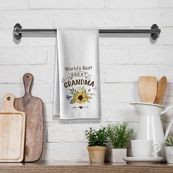 Great Grandma Kitchen Towels-Funny Joked Hand Dish Kitchen DéCor, Absorbent Tea - Image 2