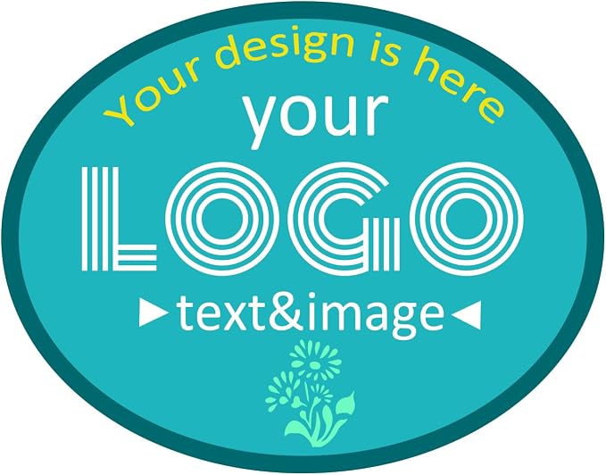 Oval Custom Labels Stickers Personalized Business Logo Label, Self-Adhesive Jar by Jamipasp