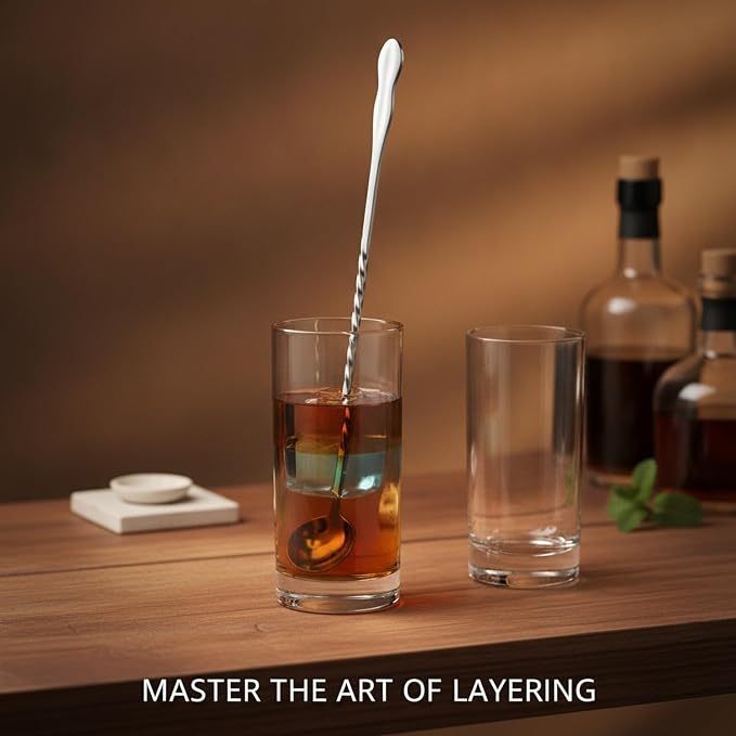 Stainless Steel Bar Spoon with Twisted Handle - Image 3
