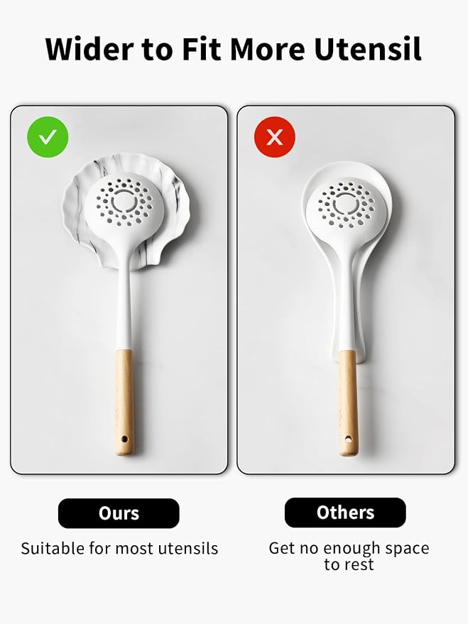 ABRUTY Spoon Rest for Stove Top, Ceramic Spoon Holder for Counter, Modern - Image 5