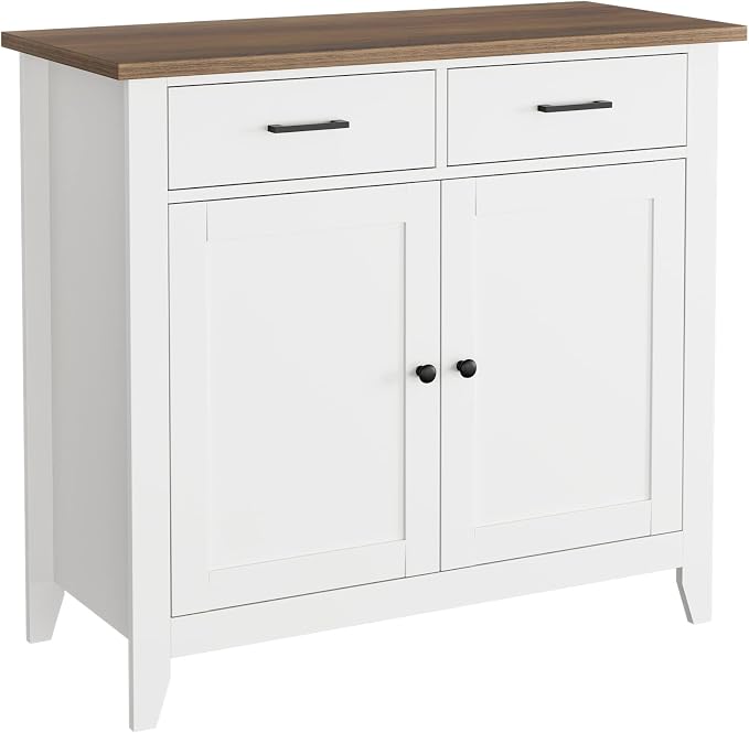 HORSTORS Kitchen Storage Cabinet, Modern Farmhouse Buffet Cabinet - Image 7