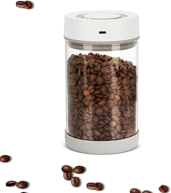 Auto Vacuum Coffee Canister - 950ml Airtight Coffee Canister by YINDUZ